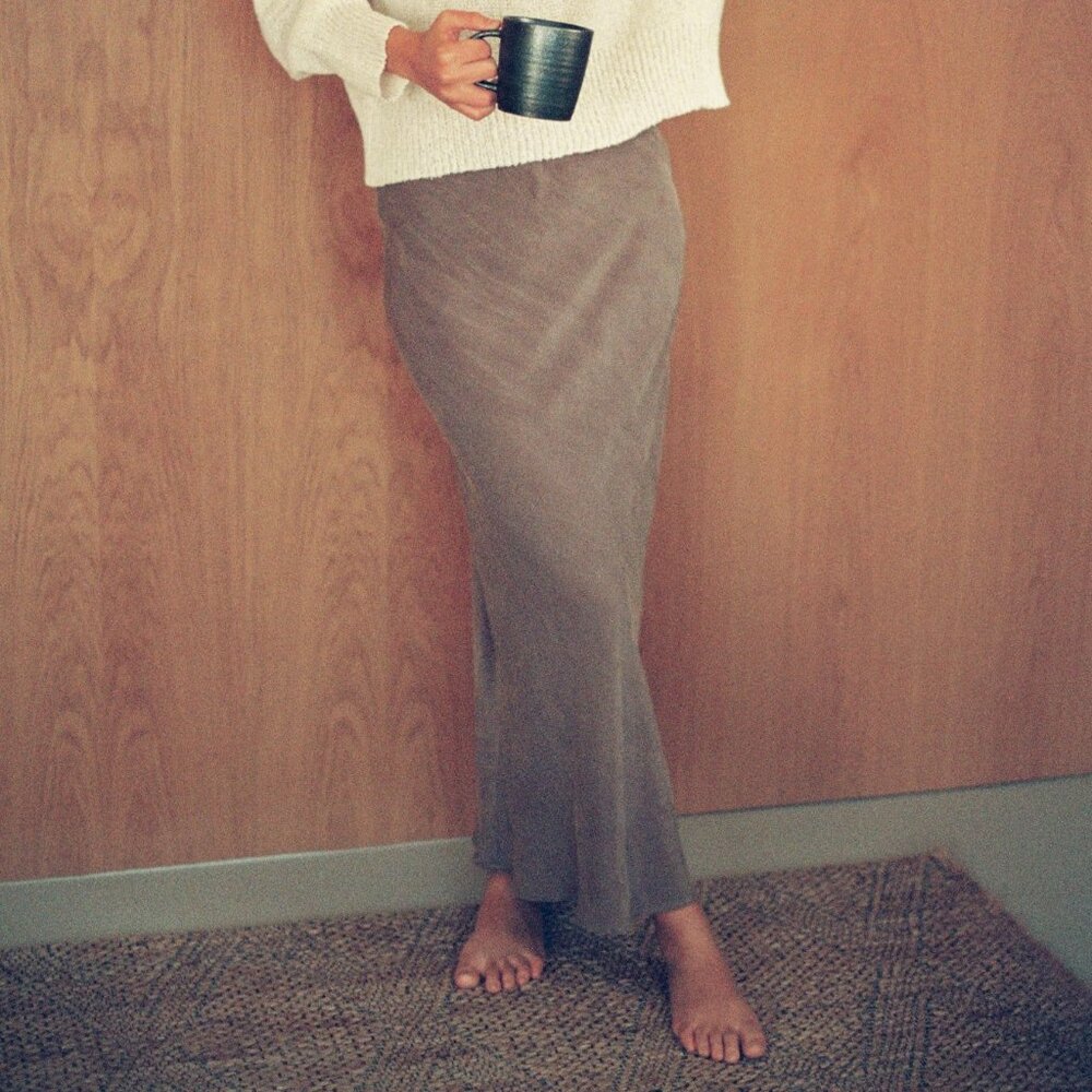 Ozma Grace Slip Skirt Cupro 90's Grey